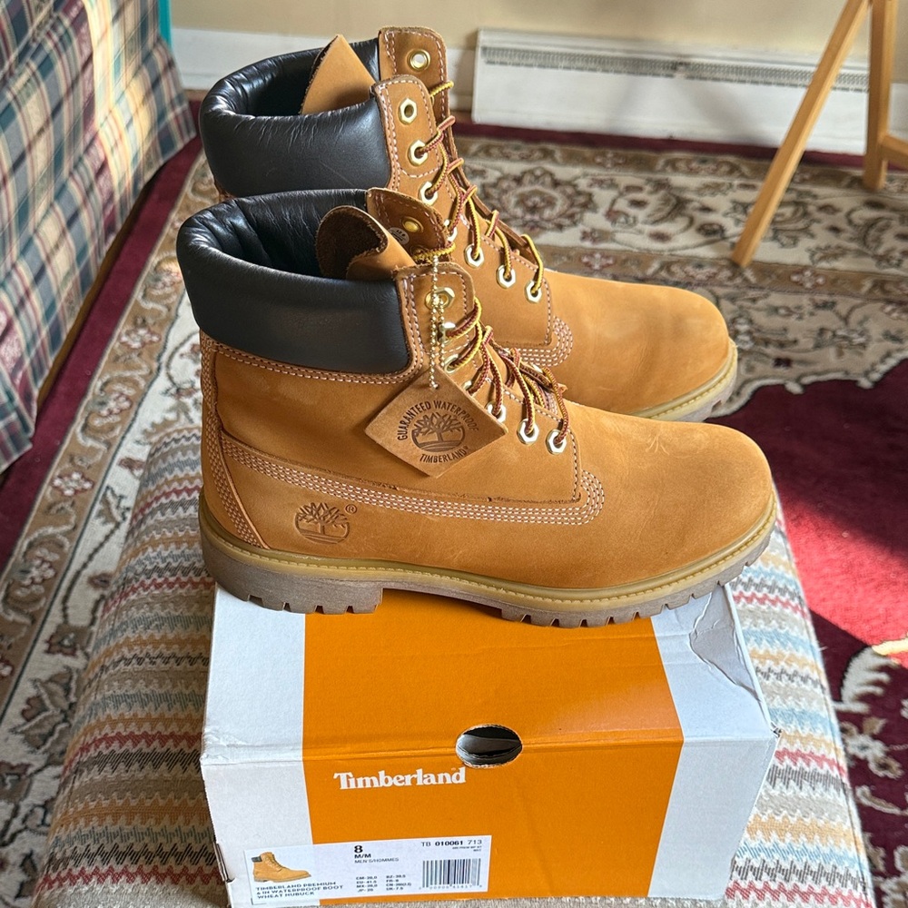 Timberland 6 Inch Premium Waterproof Boot ‘Wheat’ Men’s Size 8 EUC
